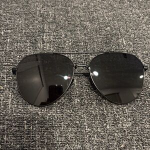 DASH Black Aviator Sunglasses by Diff eyewear